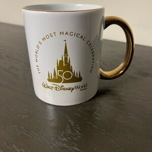 Disney 50th White and Gold Magical Celebration Mug